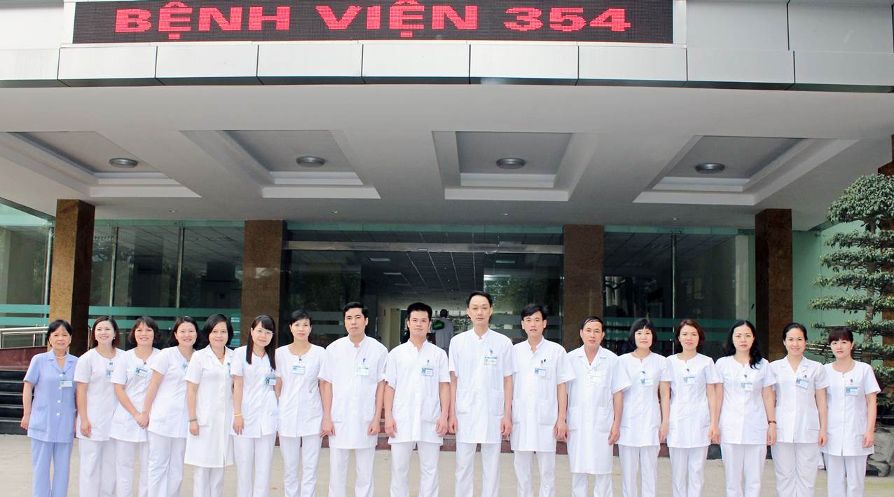 Group of medical staff standing together in a hospital setting